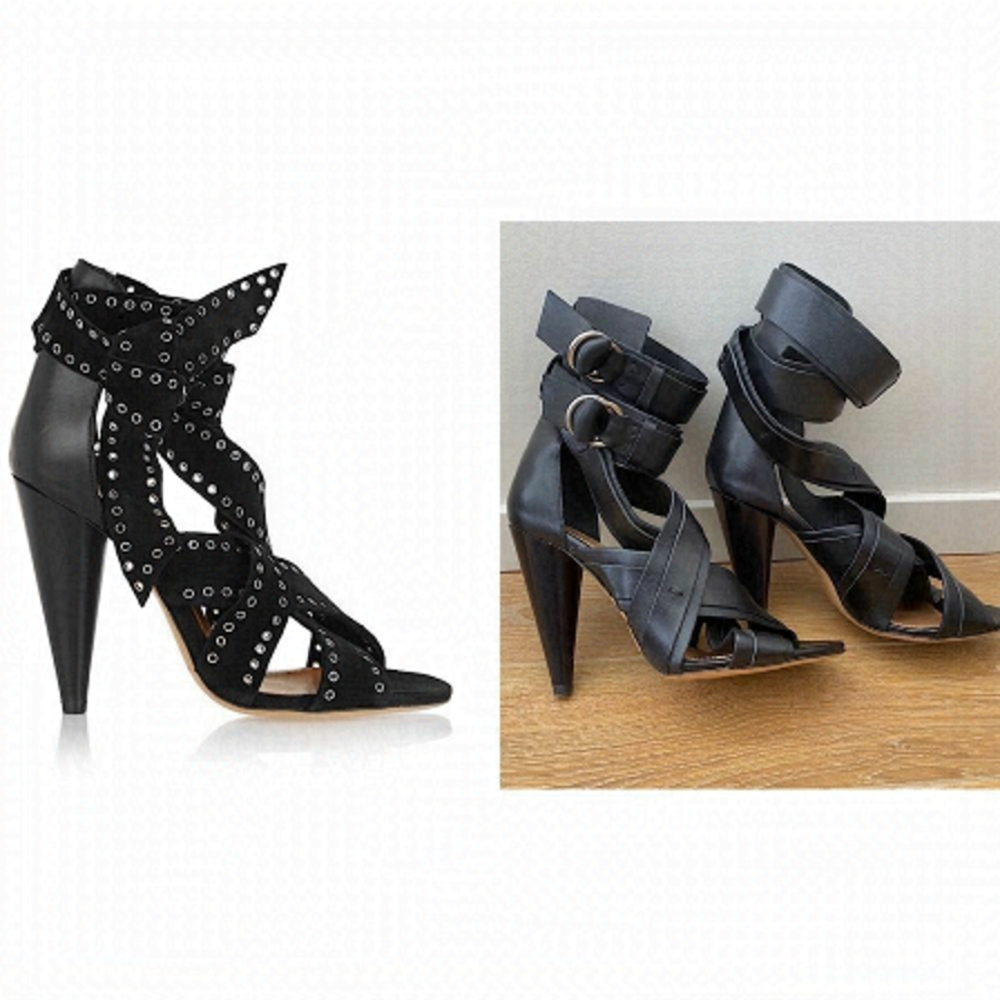 Isabel Marant-Lace Up Wrap Ankle Heels (38)